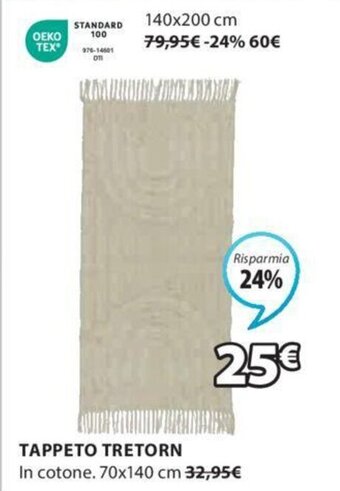 JYSK TAPPETO TRETORN offerta
