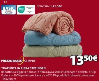 JYSK TRAPUNTA IN FIBRA STETINDEN offerta
