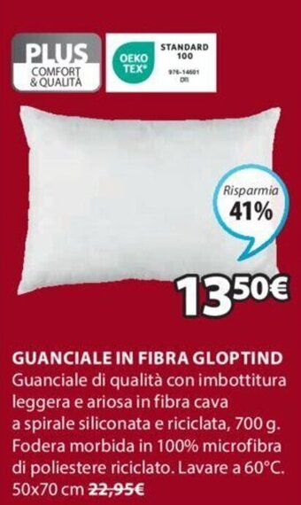 JYSK GUANCIALE IN FIBRA GLOPTIND offerta