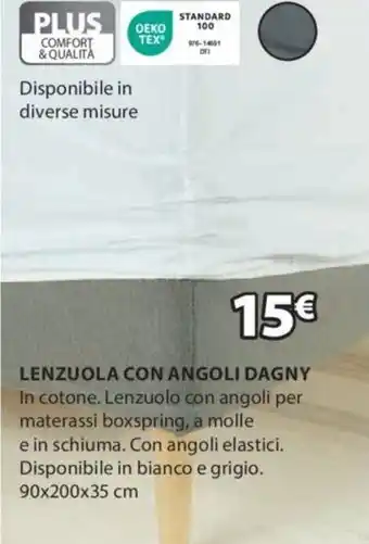 JYSK LENZUOLA CON ANGOLI DAGNY offerta