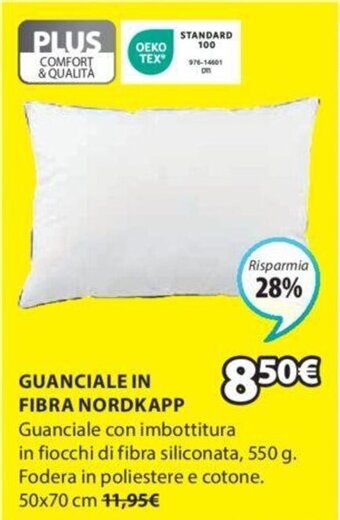 JYSK GUANCIALE IN FIBRA NORDKAPP offerta