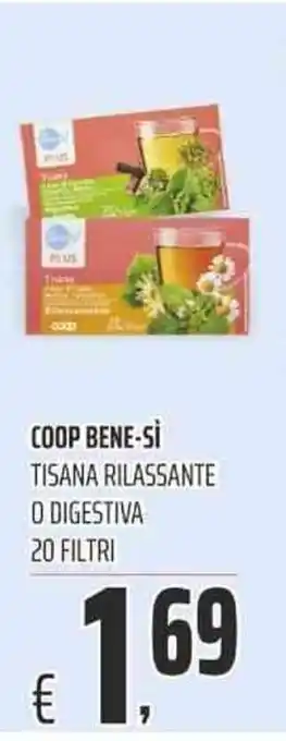 Coop COOP BENE-SÌ TISANA RILASSANTE O DIGESTIVA 20 filtri offerta