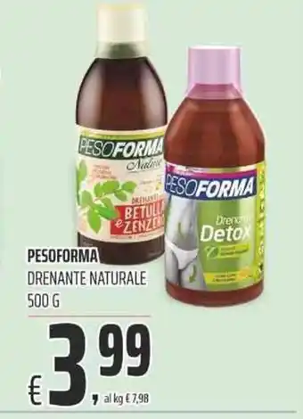 Coop PESOFORMA DRENANTE NATURALE 500 G offerta
