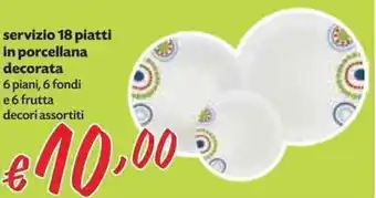 Panorama Servizio 18 piatti in porcellana decorata offerta