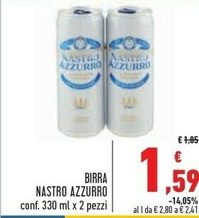 Conad Nastro Azzurro Birra offerta