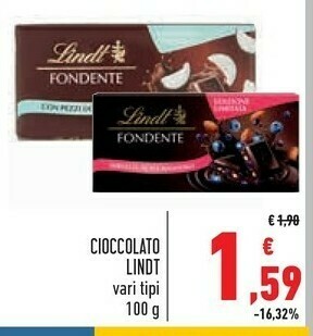 Conad Lindt Cioccolato Fondente offerta