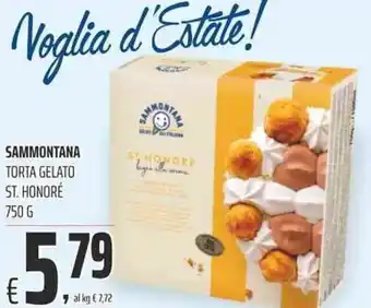 Coop SAMMONTANA TORTA GELATO ST. HONORÉ 750 g offerta