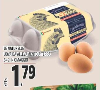 LE NATURELLE UOVA DA ALLEVAMENTO A TERRA 6+2 IN OMAGGIO