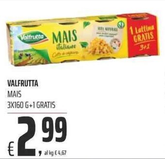 Coop VALFRUTTA MAIS 3X160 G+1 GRATIS offerta