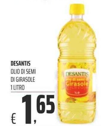 Coop DESANTIS OLIO DI SEMI DI GIRASOLE 1 LITRO offerta