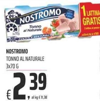 Coop NOSTROMO TONNO AL NATURALE 3x70 G offerta