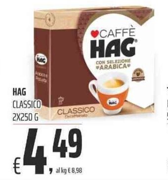 Coop HAG CLASSICO 2X250 G offerta