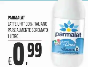 Coop PARMALAT LATTE UHT 100% ITALIANO PARZIALMENTE SCREMATO 1 LITRO offerta