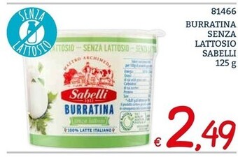 Zona Sabelli burratina senza lattosio offerta