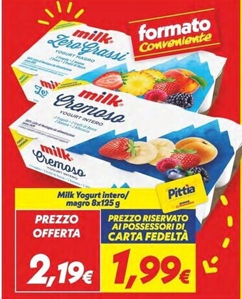 Iper Super Conveniente Milk yogurt intero / magro offerta