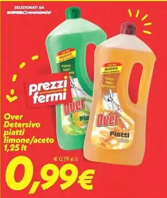 Iper Super Conveniente Over detersivo piatti limone / aceto offerta