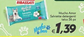 Mucho amor salviette detergenti talco 36 pz