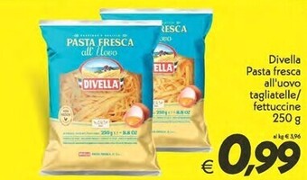 Iper Super Conveniente Divella pasta fresca all'uovo tagliatelle / fettuccine offerta