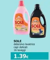 Tigotà Sole detersivo lavatrice capi delicati offerta