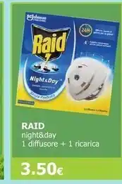 Tigotà Raid night & day 1 diffusore + 1 ricarica offerta
