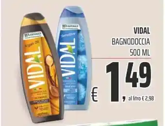 Coop VIDAL BAGNODOCCIA 500 ml offerta