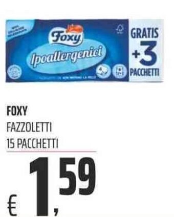 Coop FOXY FAZZOLETTI 15 PACCHETTI offerta