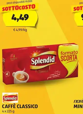 ALDI CAFFÈ CLASSICO 4 x 225 g offerta