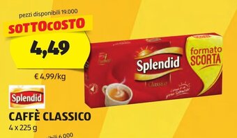 ALDI Splendid CAFFÈ CLASSICO 4 x 225 g offerta