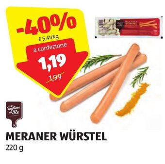 ALDI MERANER WÜRSTEL 220 g offerta