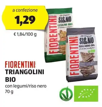 ALDI FIORENTINI TRIANGOLINI BIO 70 g offerta