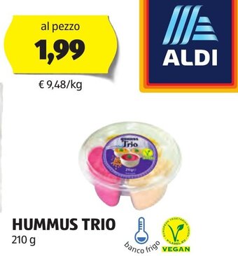ALDI HUMMUS TRIO 210 g offerta