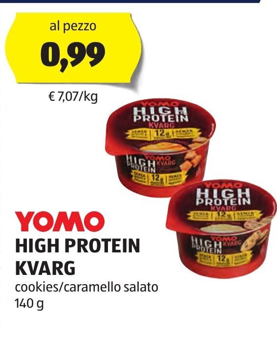 YOMO HIGH PROTEIN KVARG 140 g offerta di ALDI