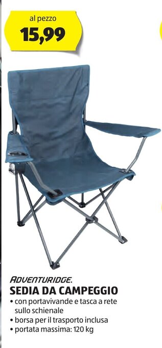 ALDI ADVENTURIDGE. SEDIA DA CAMPEGGIO offerta