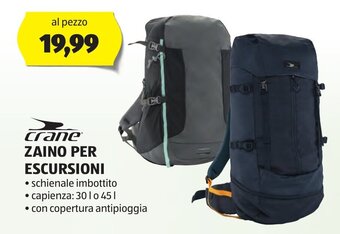 ALDI crane ZAINO PER ESCURSIONI offerta