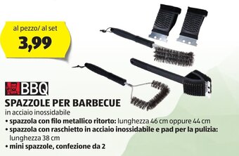 ALDI BBQ SPAZZOLE PER BARBECUE offerta