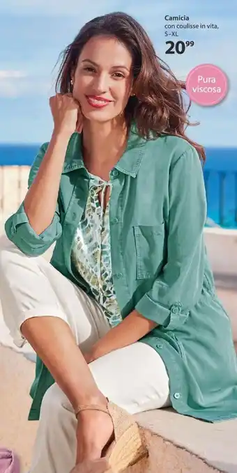 NKD Camicia con coulisse in vita, S-XL offerta