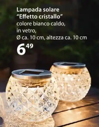 Lampada solare "Effetto cristallo"