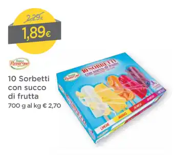 DPiù 10 Sorbetti con succo di frutta 700g offerta