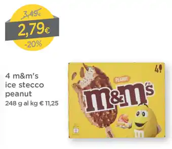 DPiù M&M's 4 Ice Stecco peanut 248g offerta