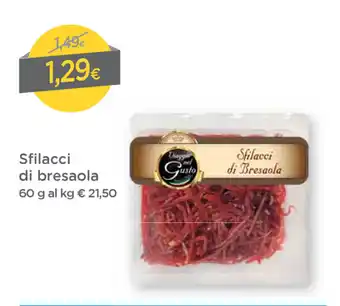 DPiù Sfilacci di bresaola 60g offerta