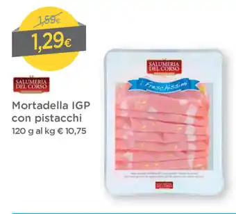 DPiù Salumeria del Corso Mortadella IGP con pistacchi 120g offerta