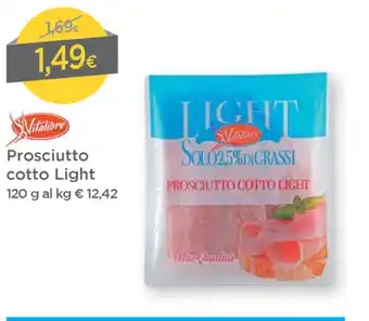 DPiù Vitalibre Prosciutto cotto Light 120g offerta
