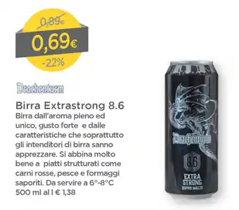 DPiù Extrastrong 8.6 Birra 550ml offerta