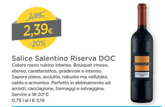 DPiù Salice Salentino Riserva DOC 0,75l offerta