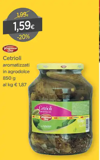 DPiù Verderosso Oro Cetrioli 850g offerta