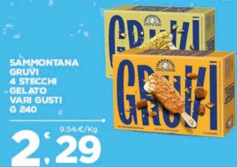 Deco Supermercati SAMMONTANA GRUVI 4 STECCHI -GELATO VARI GUSTI G 240 offerta