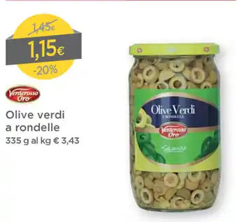 DPiù Verderosso Olive verdi a rondelle 335g offerta
