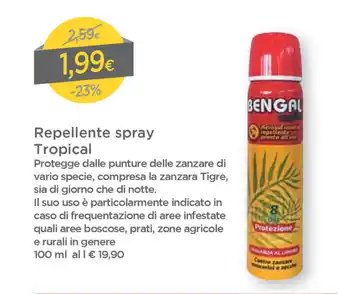 DPiù Bengal Repellente spray tropical 100ml offerta