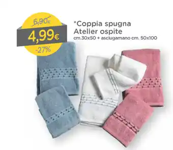 DPiù Coppia spugna Atelier ospite 30x50cm + 50x100cm offerta