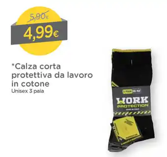 DPiù Calza corta protettiva da lavoro in cotone offerta
